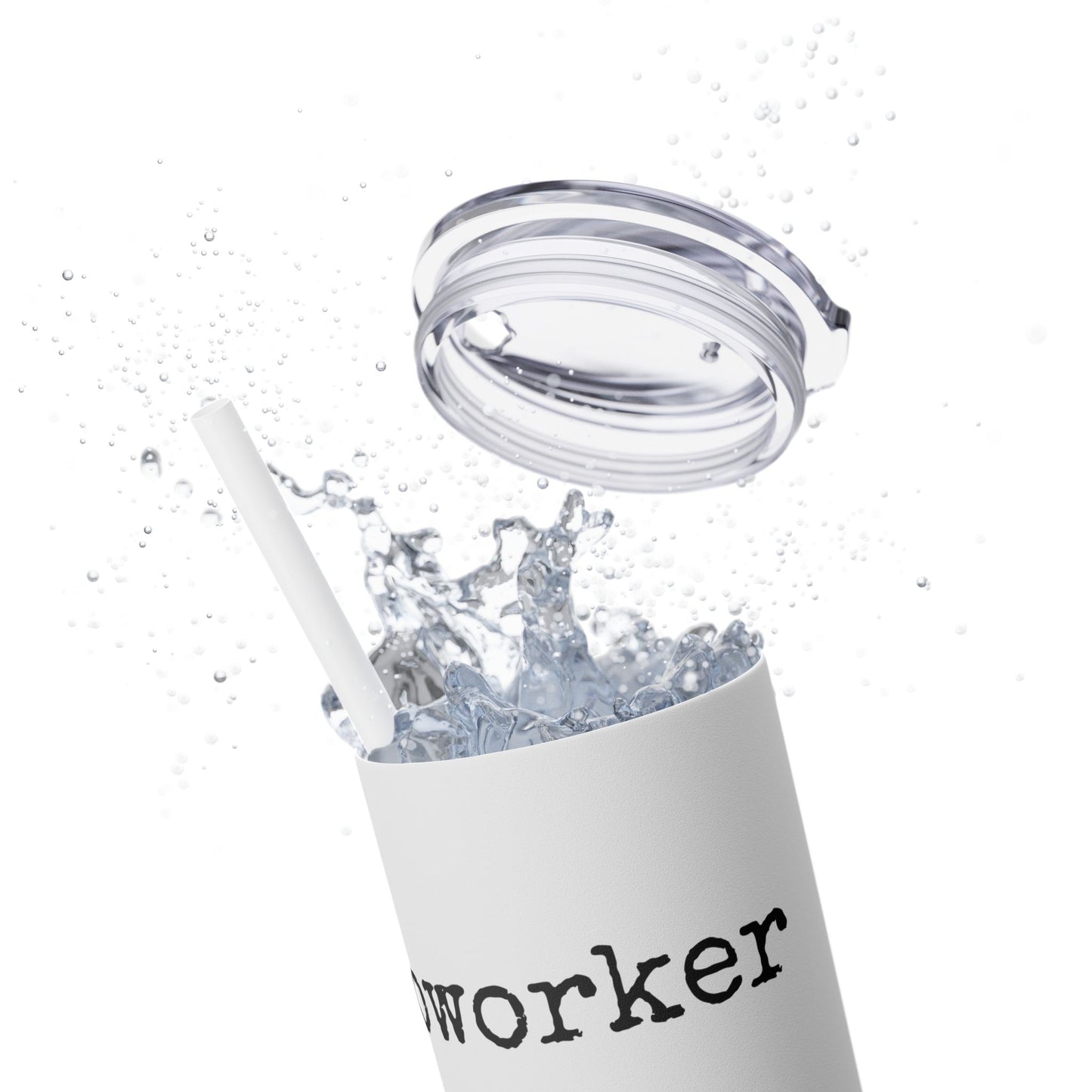 Skinny Tumbler with Straw, 20oz - Coworker