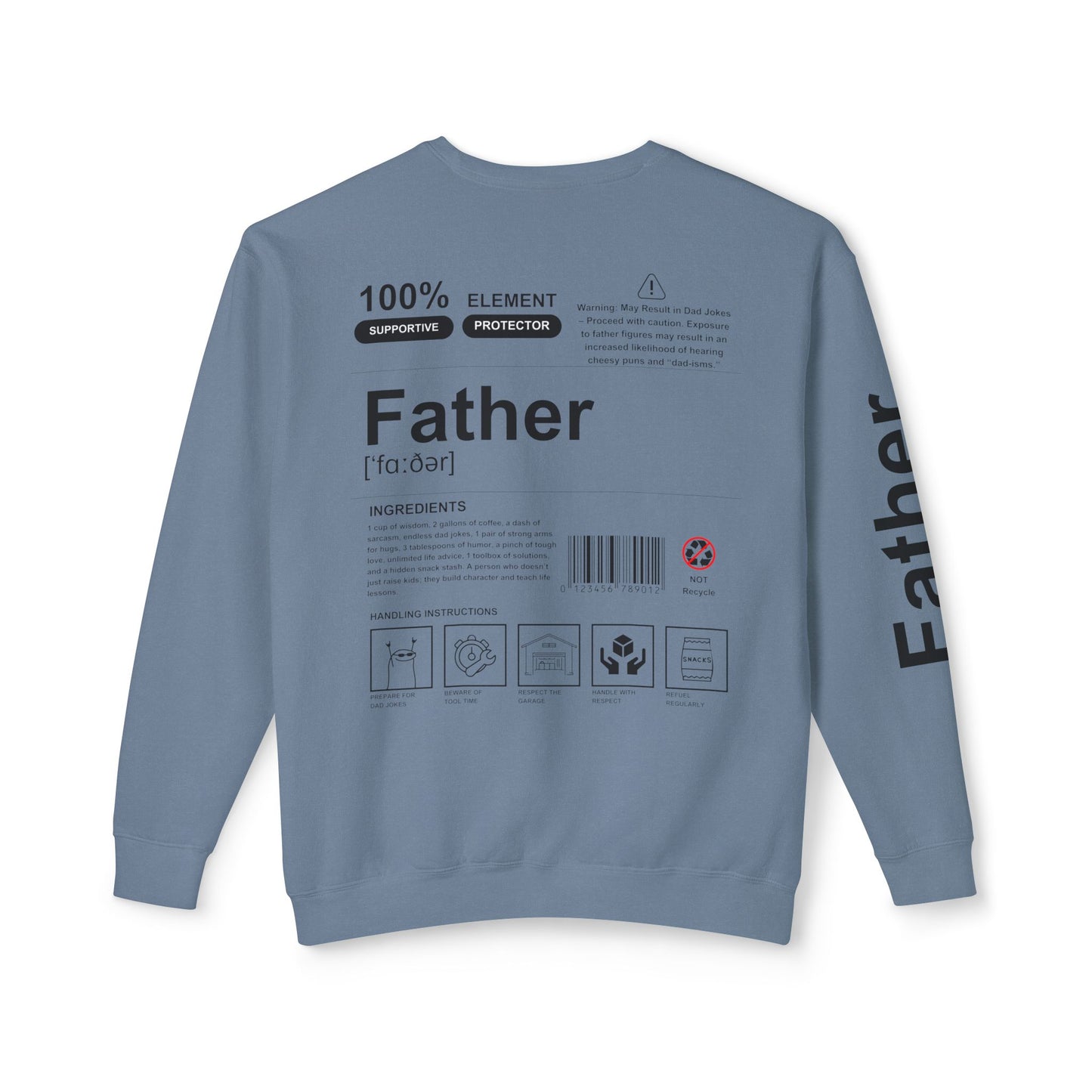 Unisex Lightweight Crewneck Sweatshirt - Father