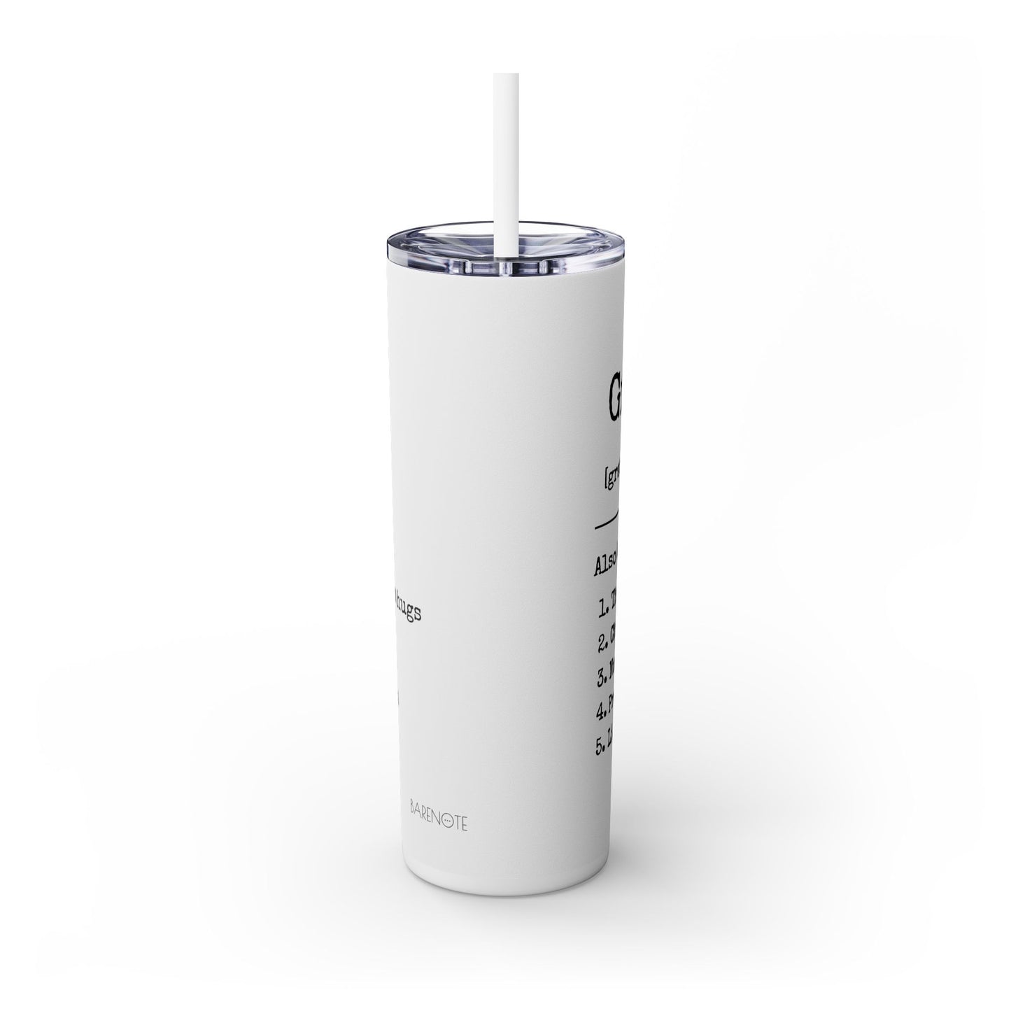 Skinny Tumbler with Straw, 20oz - Grandma