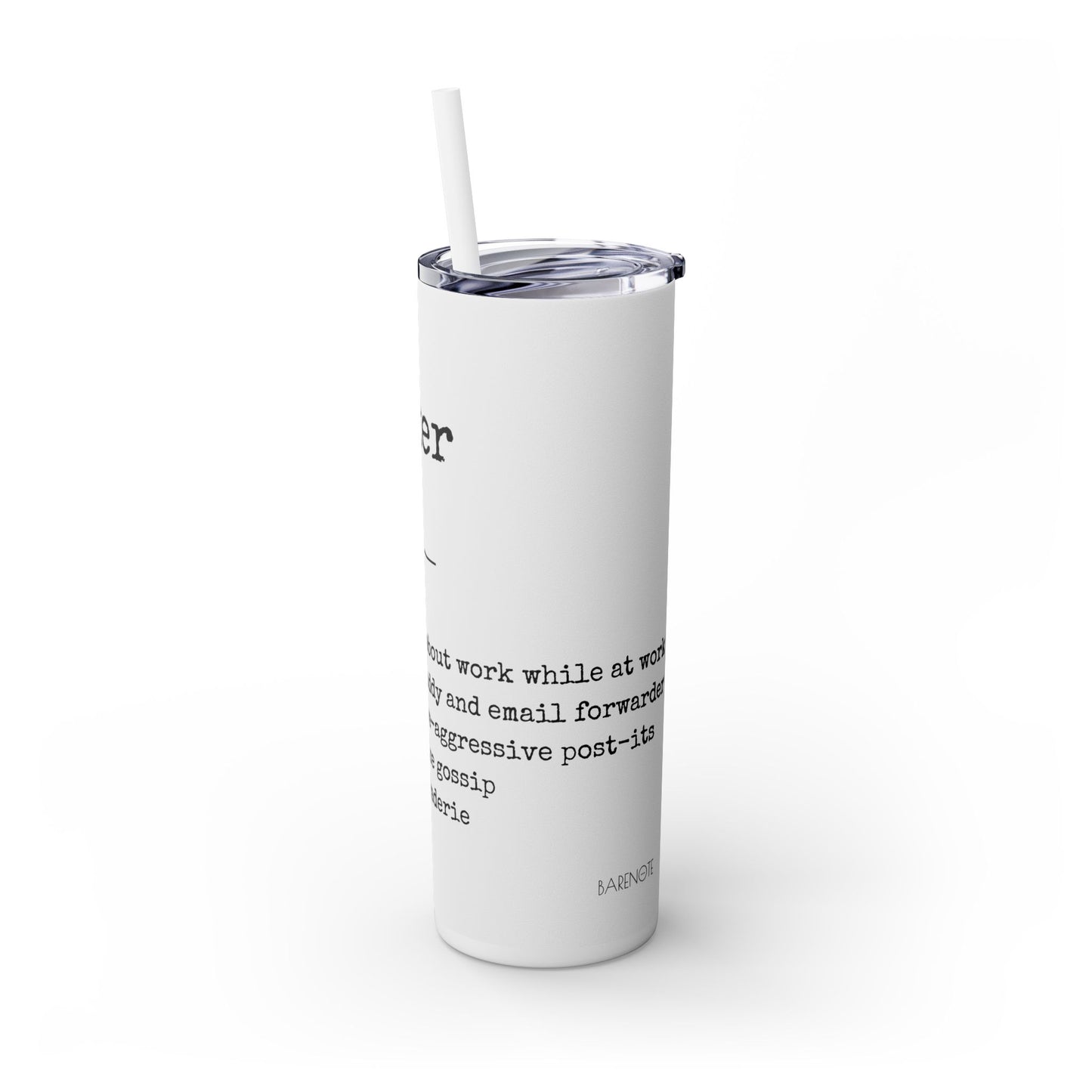 Skinny Tumbler with Straw, 20oz - Coworker