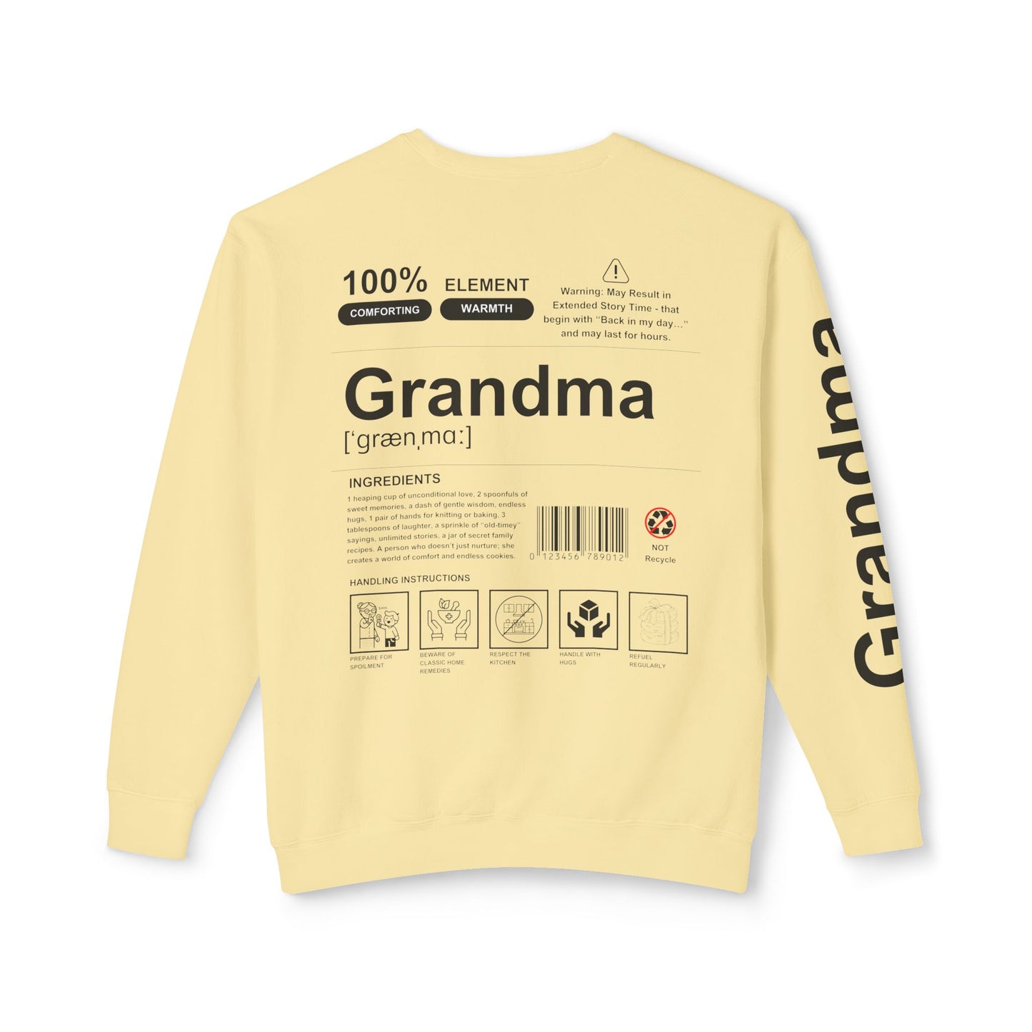Unisex Lightweight Crewneck Sweatshirt - Grandma