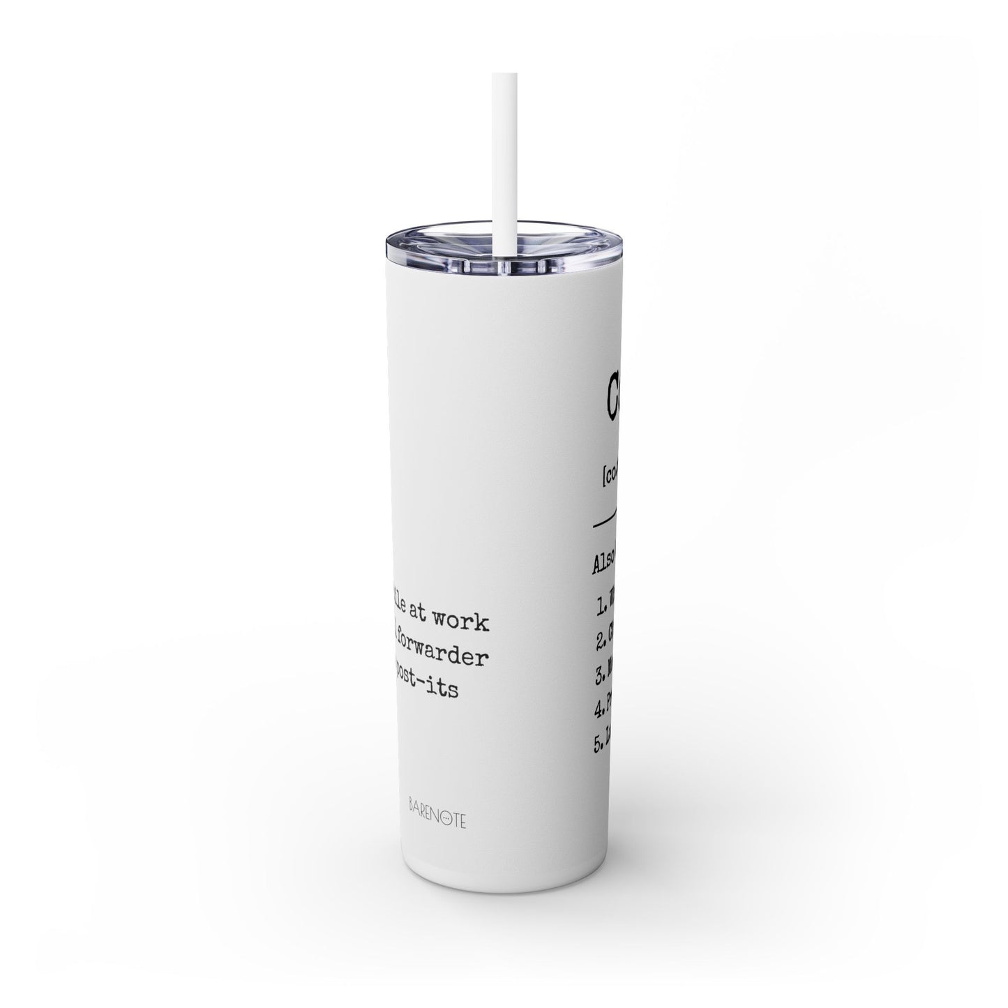 Skinny Tumbler with Straw, 20oz - Coworker