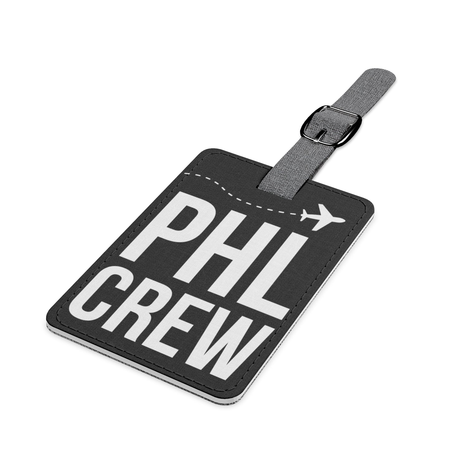 PHL CREW BLACK Luggage Tag, Rectangle