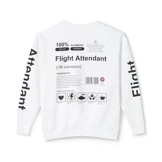 Unisex Lightweight Crewneck Sweatshirt - Flight Attendant