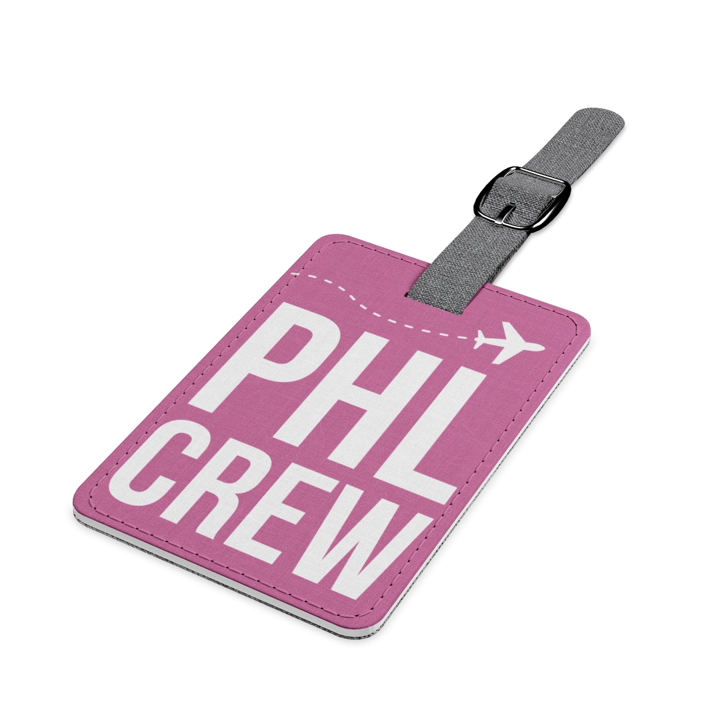 PHL CREW PINK Luggage Tag, Rectangle