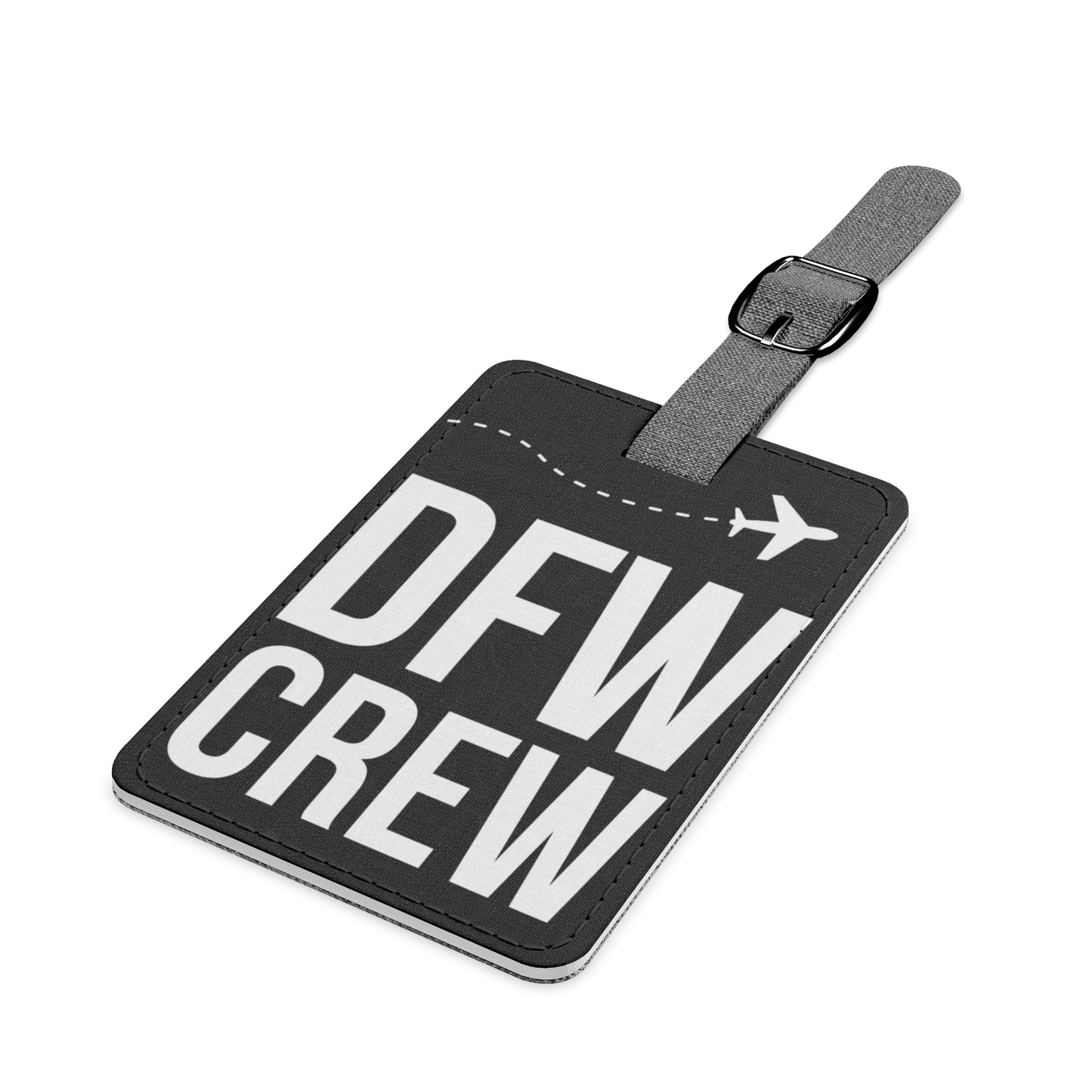 DFW CREW BLACK Luggage Tag, Rectangle