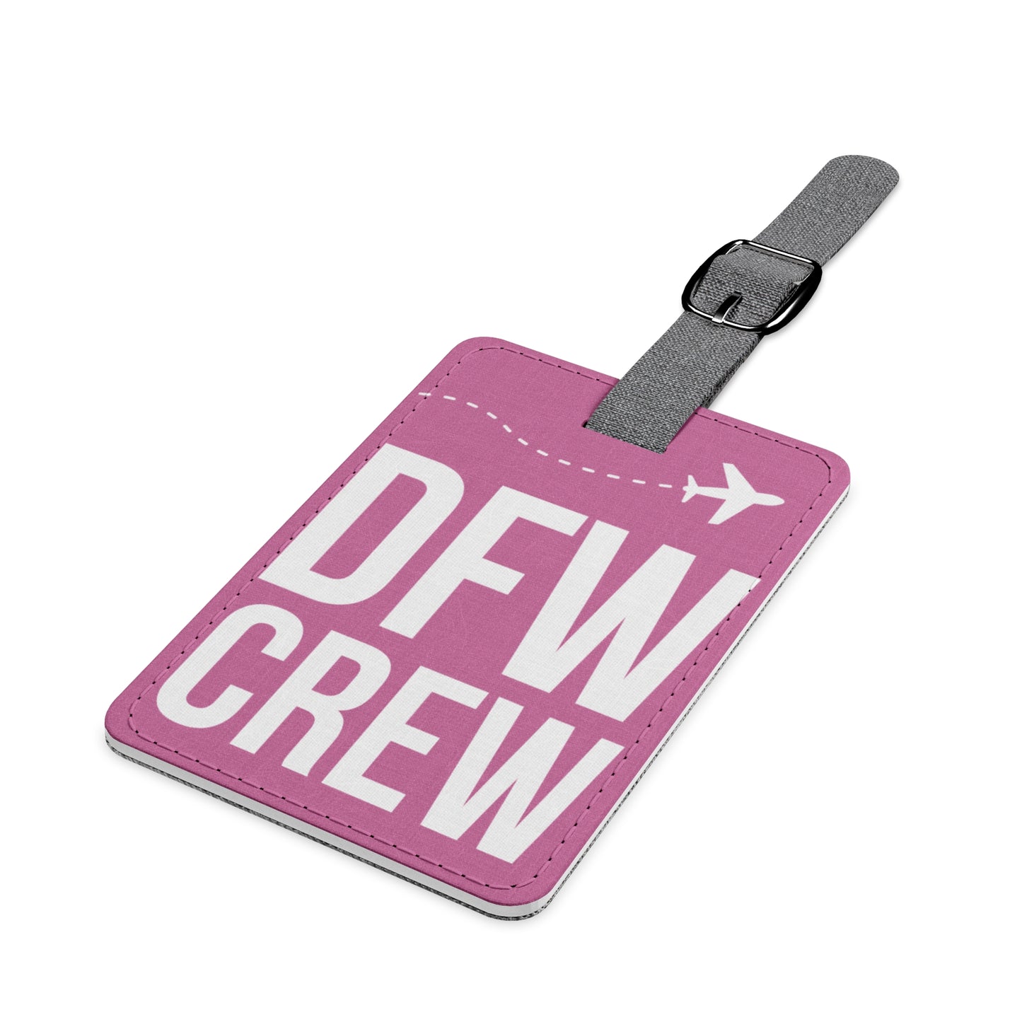 DFW CREW PINK Luggage Tag, Rectangle