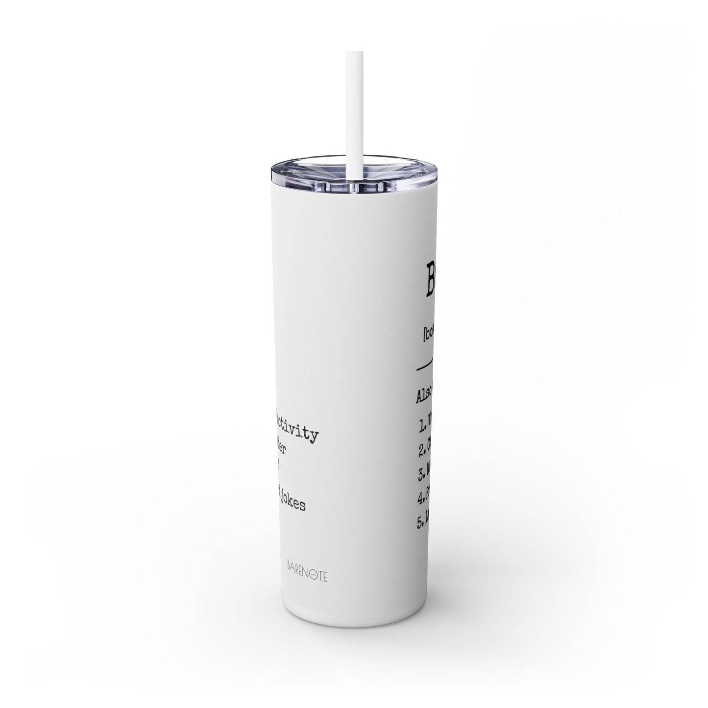 Skinny Tumbler with Straw, 20oz - Boss