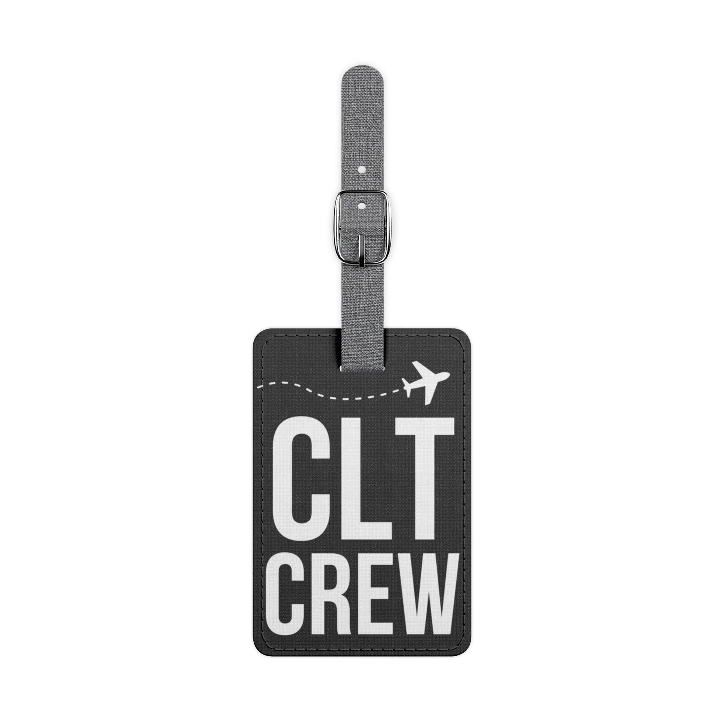 CLT CREW BLACK Luggage Tag, Rectangle