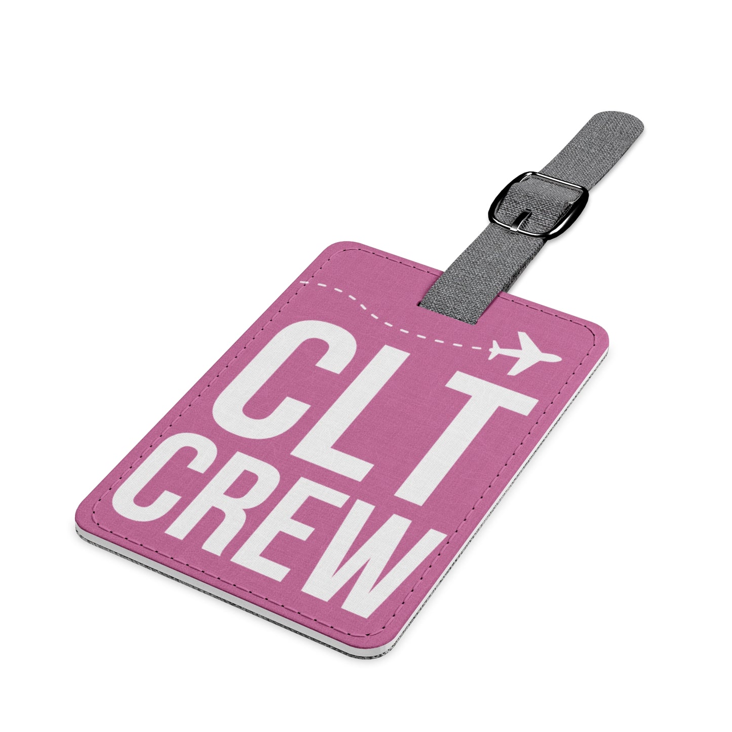 CLT CREW PINK Luggage Tag, Rectangle