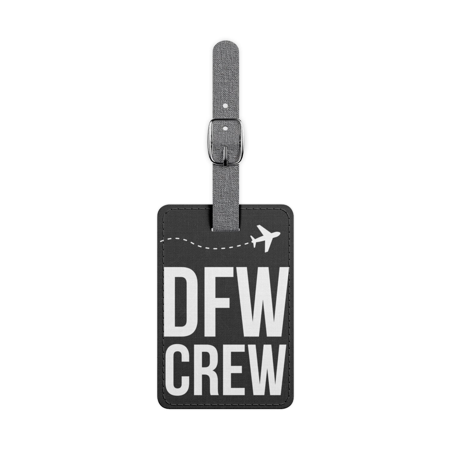 DFW CREW BLACK Luggage Tag, Rectangle