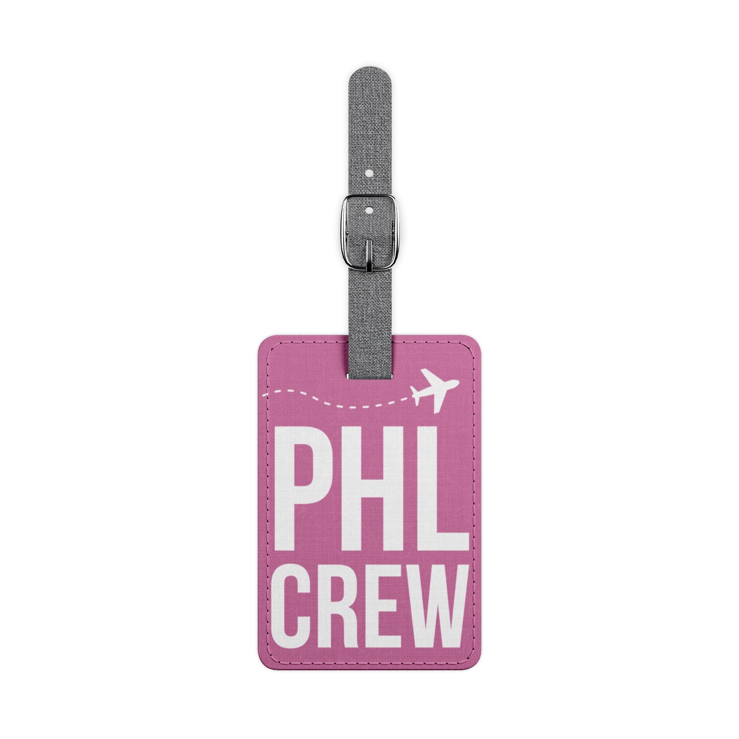 PHL CREW PINK Luggage Tag, Rectangle